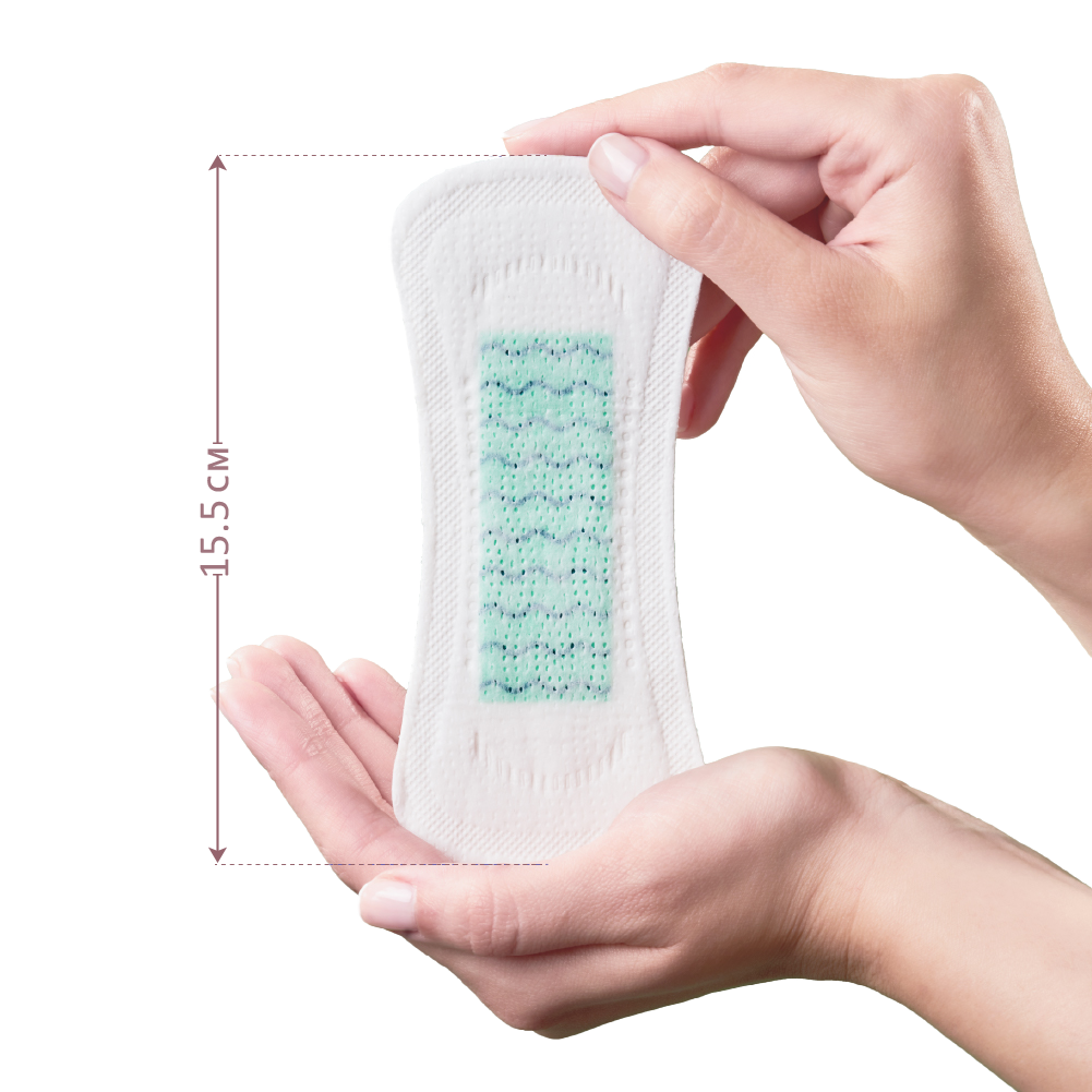 Pectiv The Liners size measurement diagram showing ultra-thin, weightless profile for daily underwear.